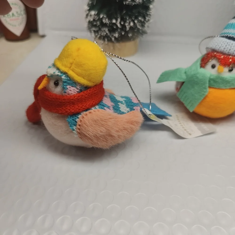 3 New Target Wondershop Featherly Friends Christmas Ornaments N
